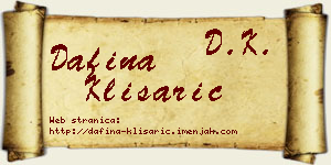 Dafina Klisarić vizit kartica